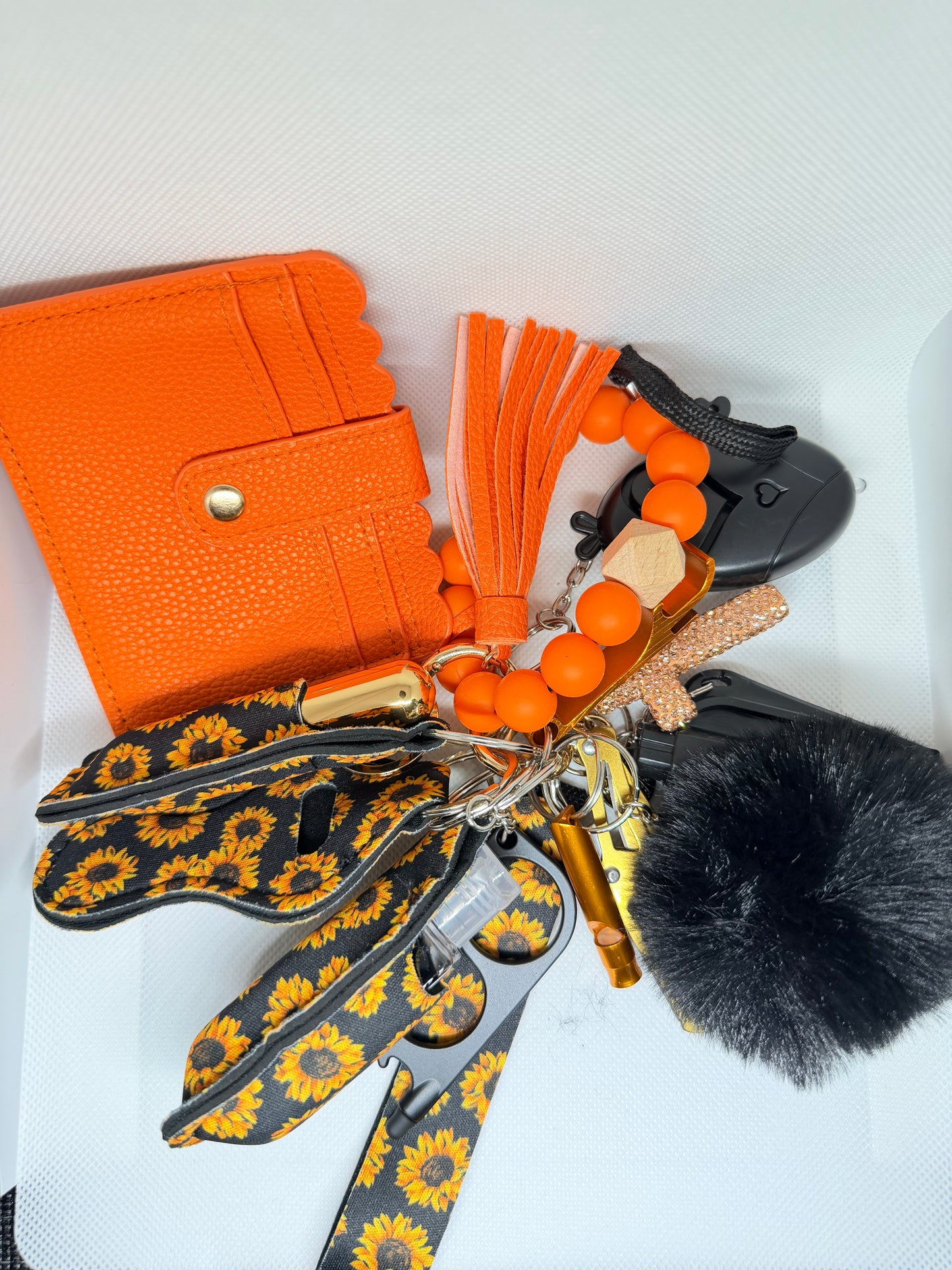 Sunflowers with Orange Wallet